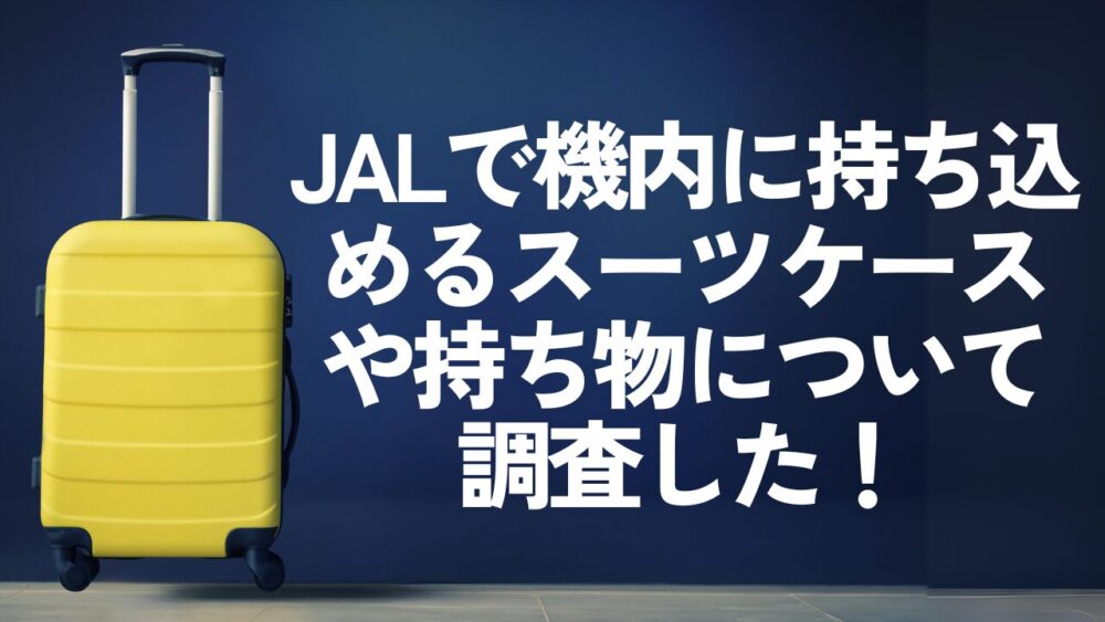 JALで機内に持ち込めるスーツケースや持ち物について調査した！