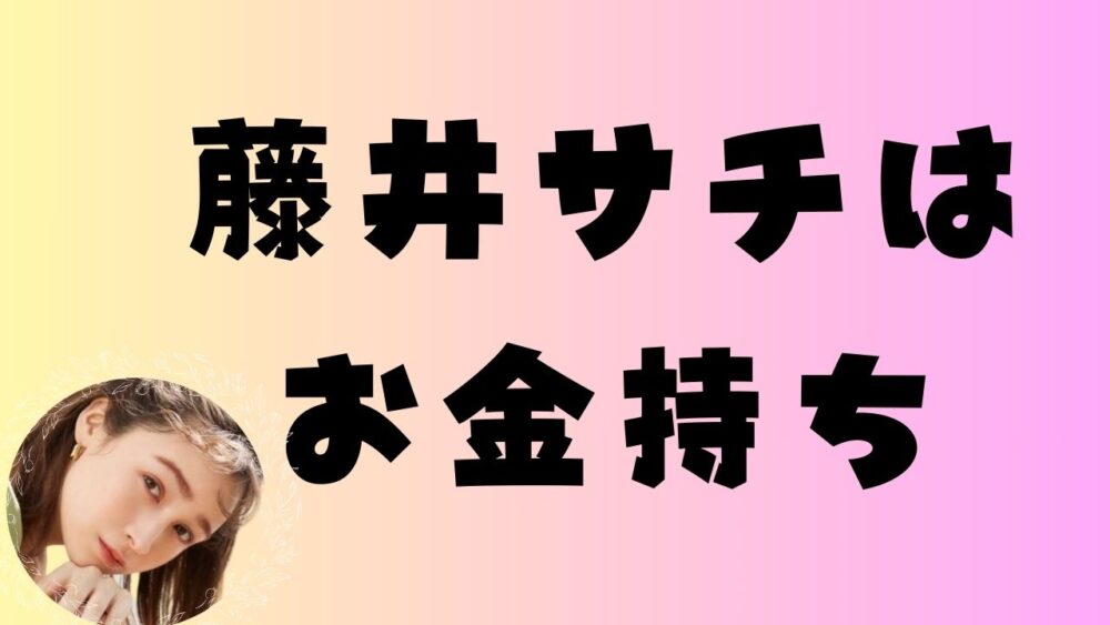藤井サチはお金持ちのアイキャッチ