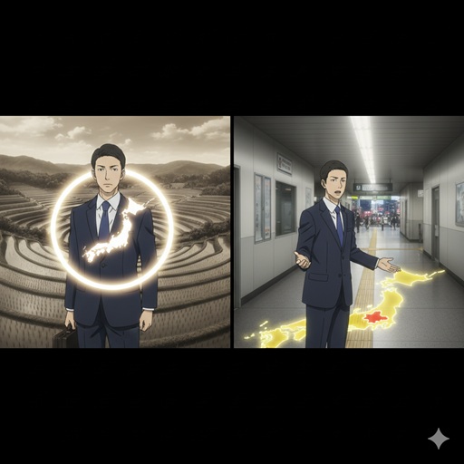 三重県のルーツと国政での活動を示す鈴木英敬氏のイメージイラスト