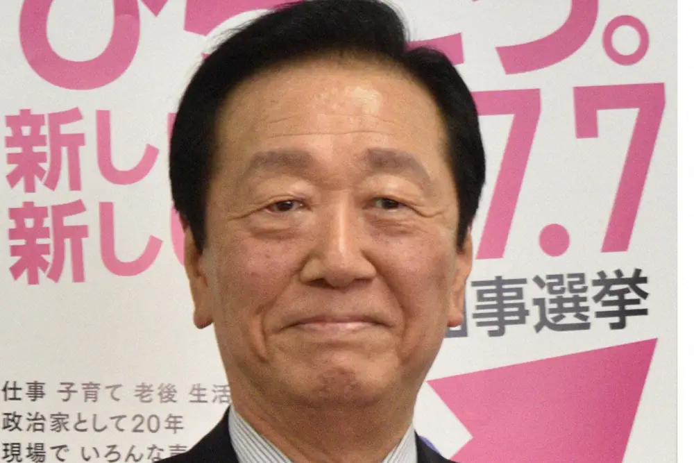 政治家の小沢一郎氏の顔写真