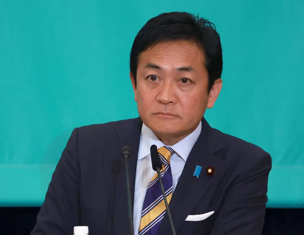 国会または記者会見で真剣な表情を見せる国民民主党代表の玉木雄一郎氏。