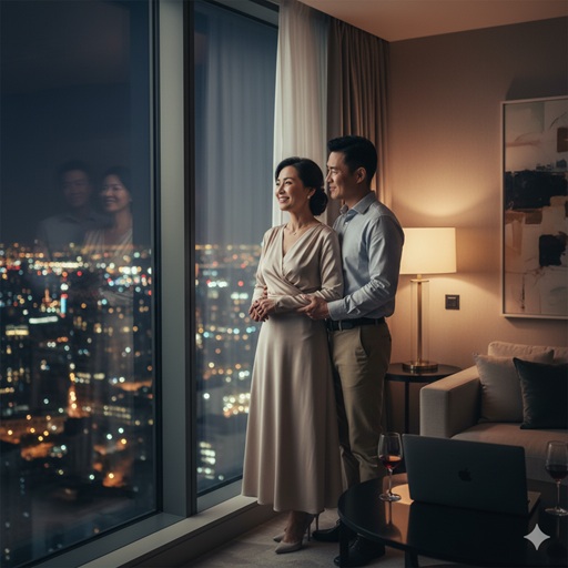 経済的な制約なく、キャリアの柔軟な選択肢を持つ裕福な夫婦のライフスタイル