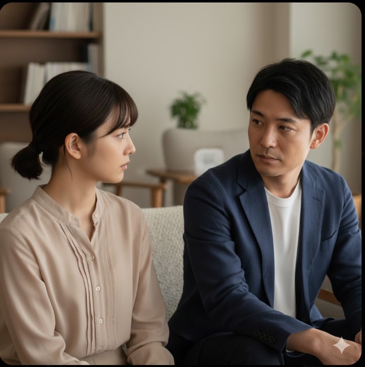 若葉竜也と結婚相手による真剣な話し合いのイメージ