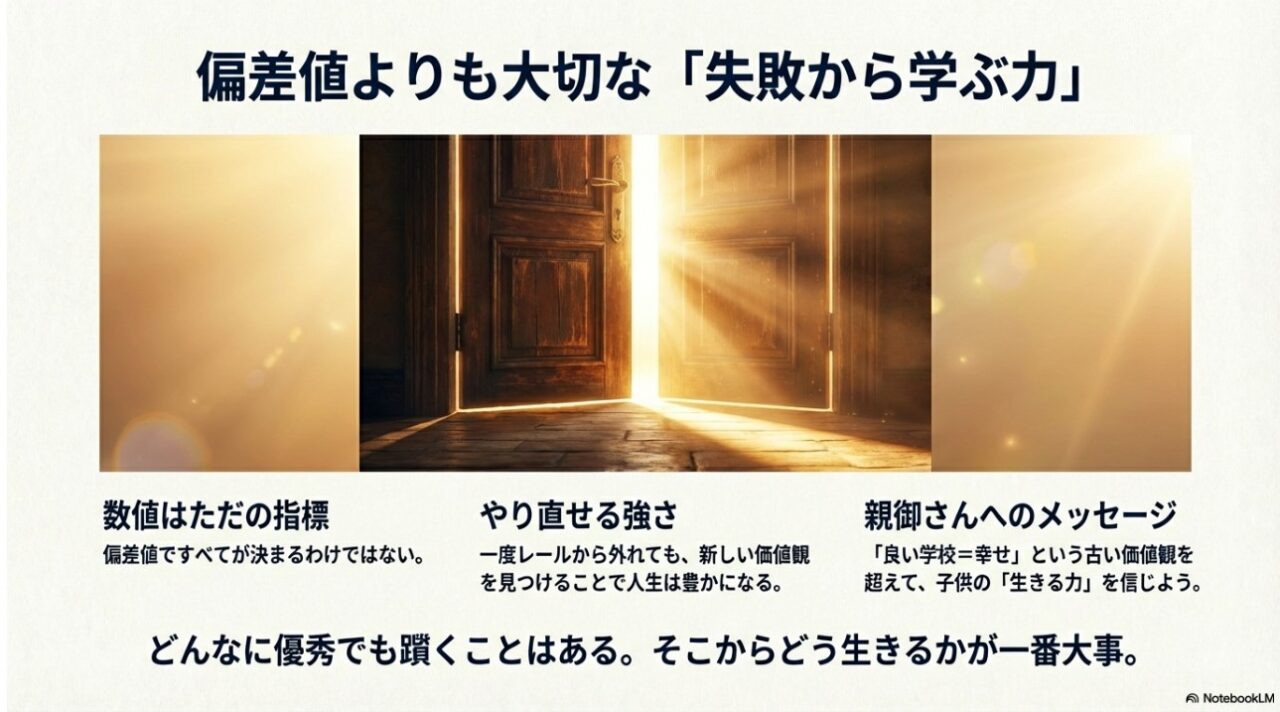 偏差値よりも大切な「失敗から学ぶ力」。良い学校＝幸せという価値観を超えて生きる強さ