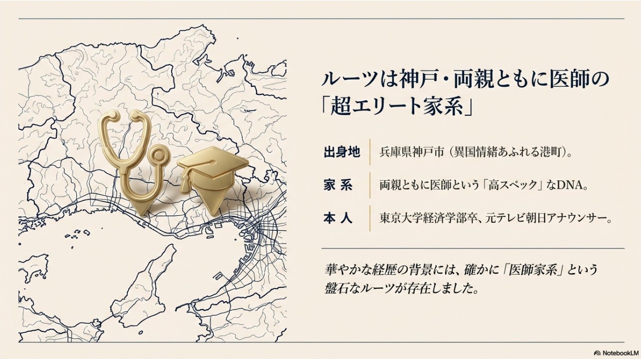 丸川珠代のルーツは神戸・両親ともに医師の超エリート家系