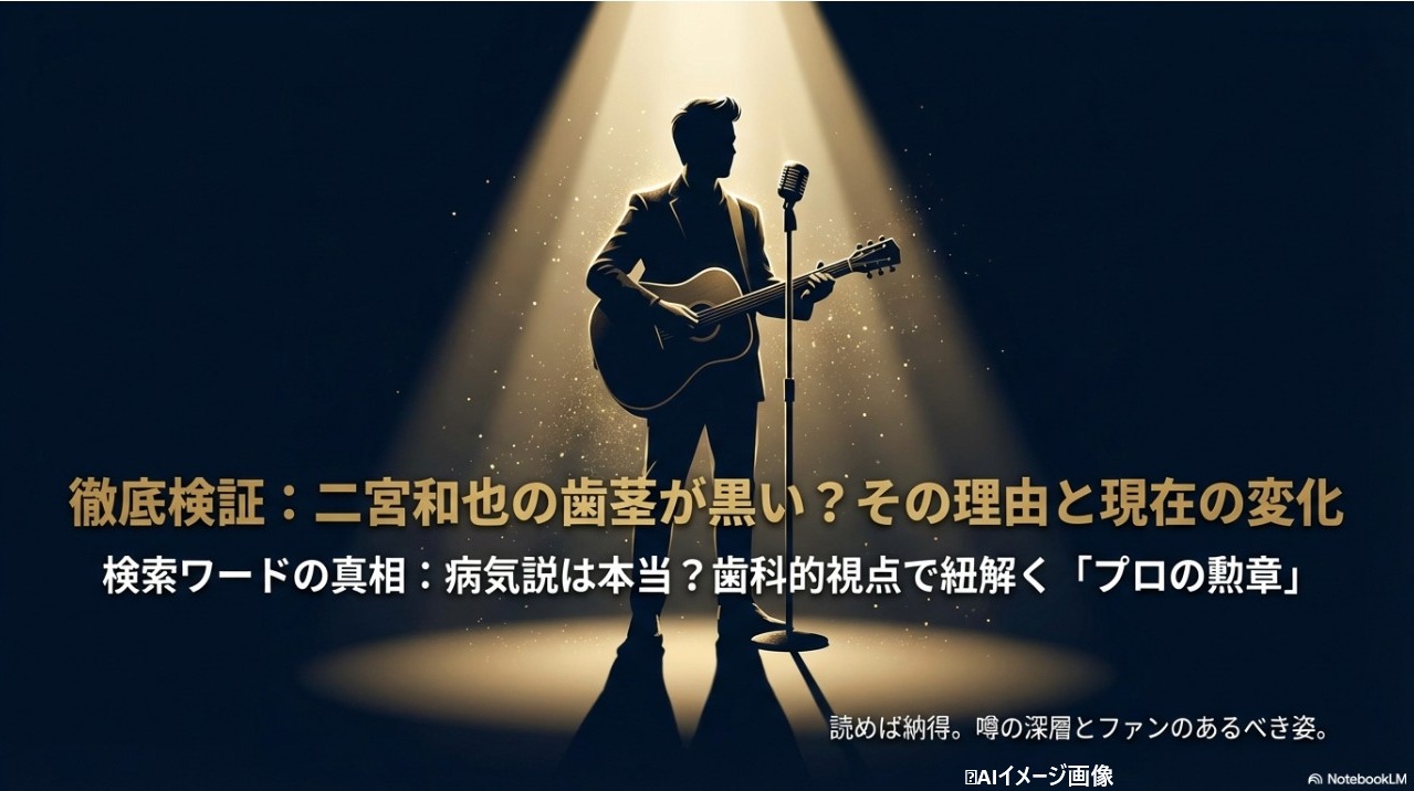 二宮和也の歯茎が黒い理由と現在の変化を徹底検証したタイトルのイメージ画像