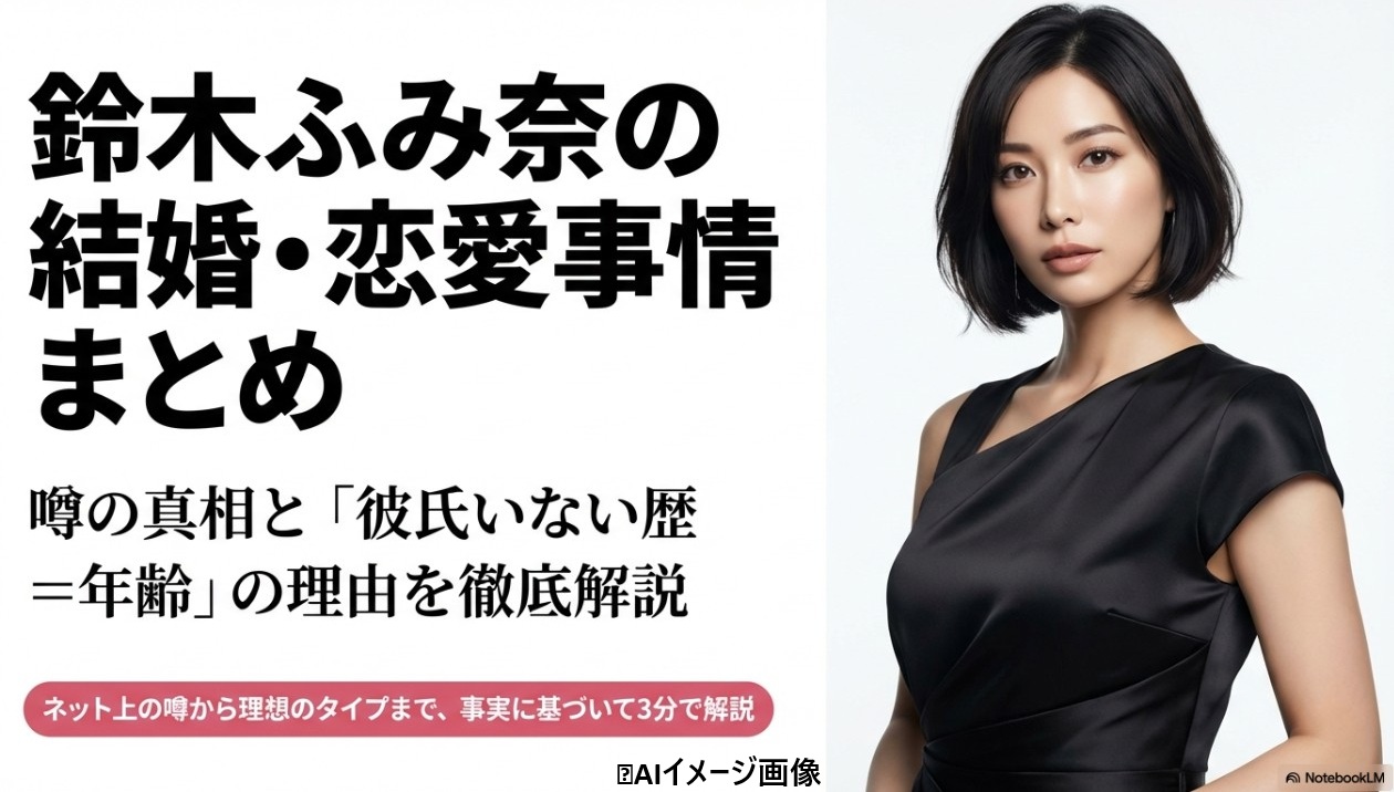 鈴木ふみ奈の結婚・恋愛事情まとめアイキャッチ。噂の真相と「彼氏いない歴=年齢」の理由を解説する記事の表紙