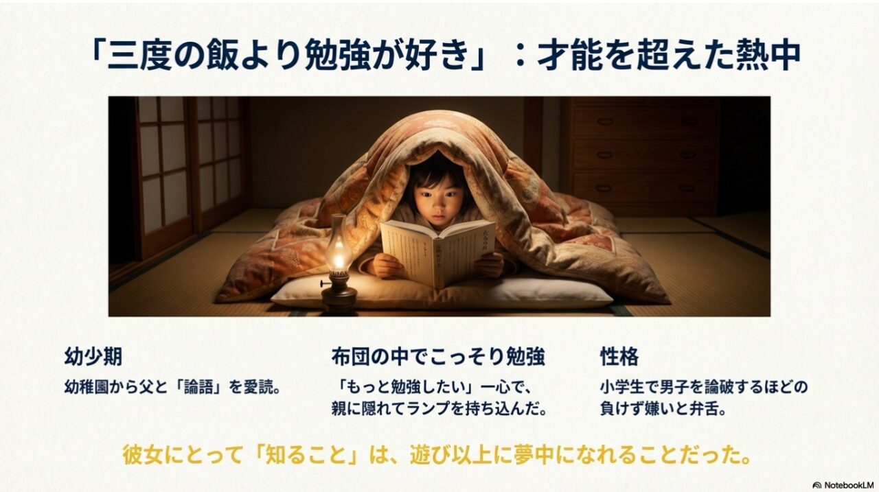 三度の飯より勉強が好き：幼少期から論語を読み、布団の中で隠れて勉強していた豊田真由子の熱中ぶり