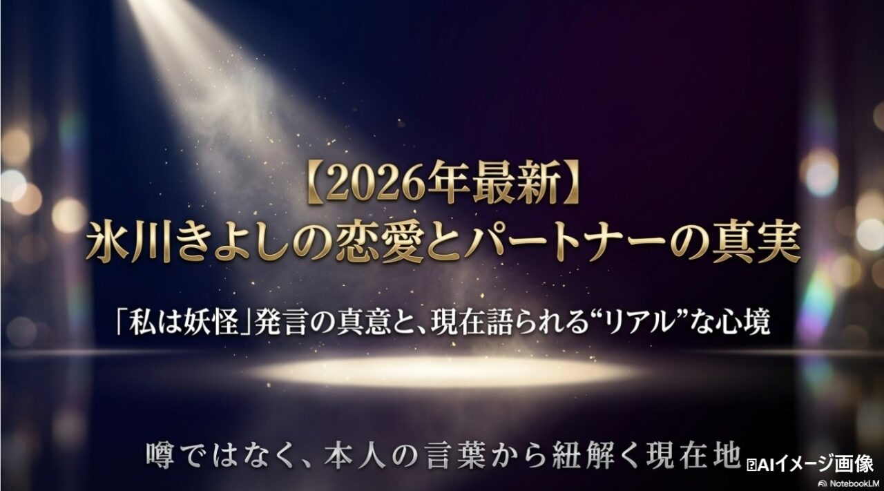 2026年最新 氷川きよしの恋愛とパートナーの真実、「私は妖怪」発言の真意