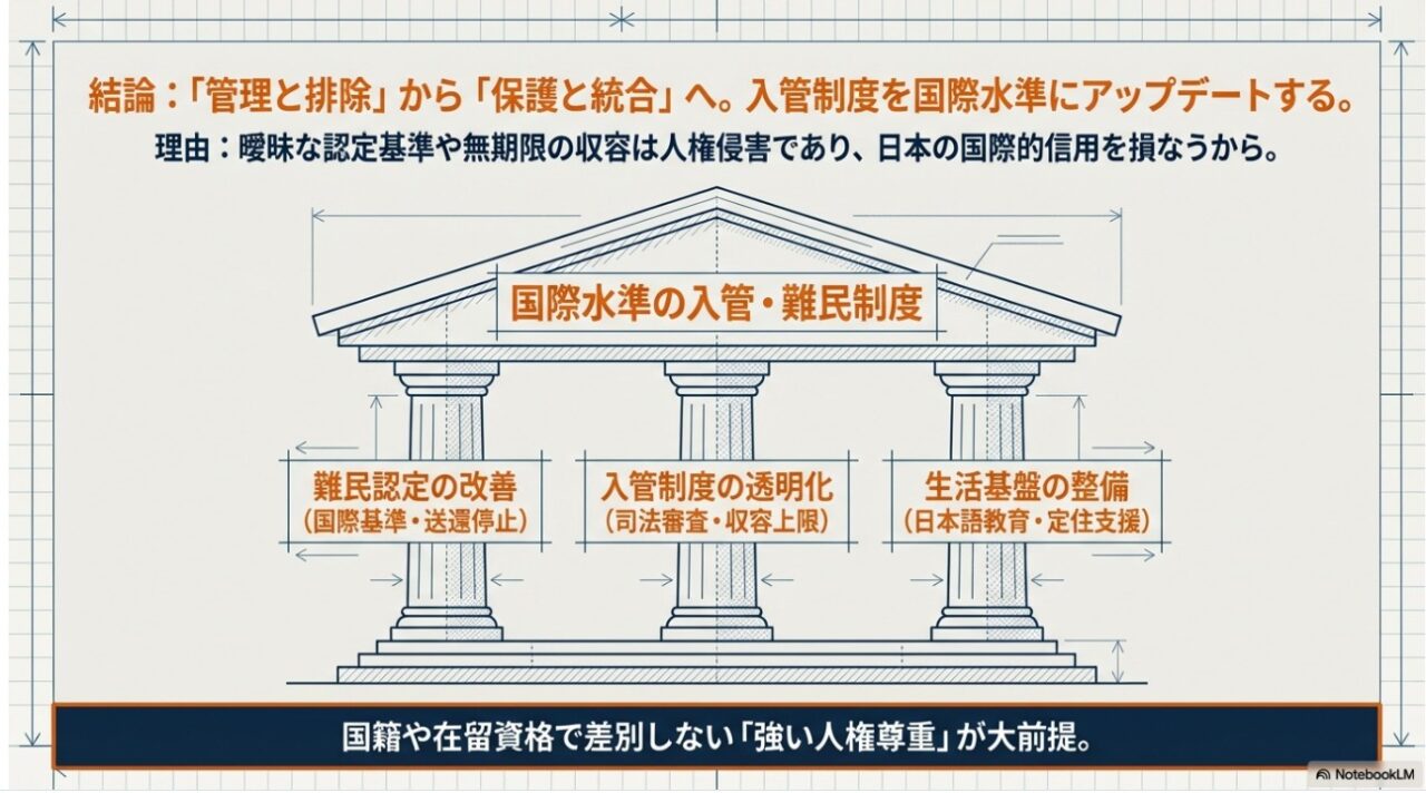 管理と排除から保護と統合へ、入管・難民制度を国際水準にアップデート