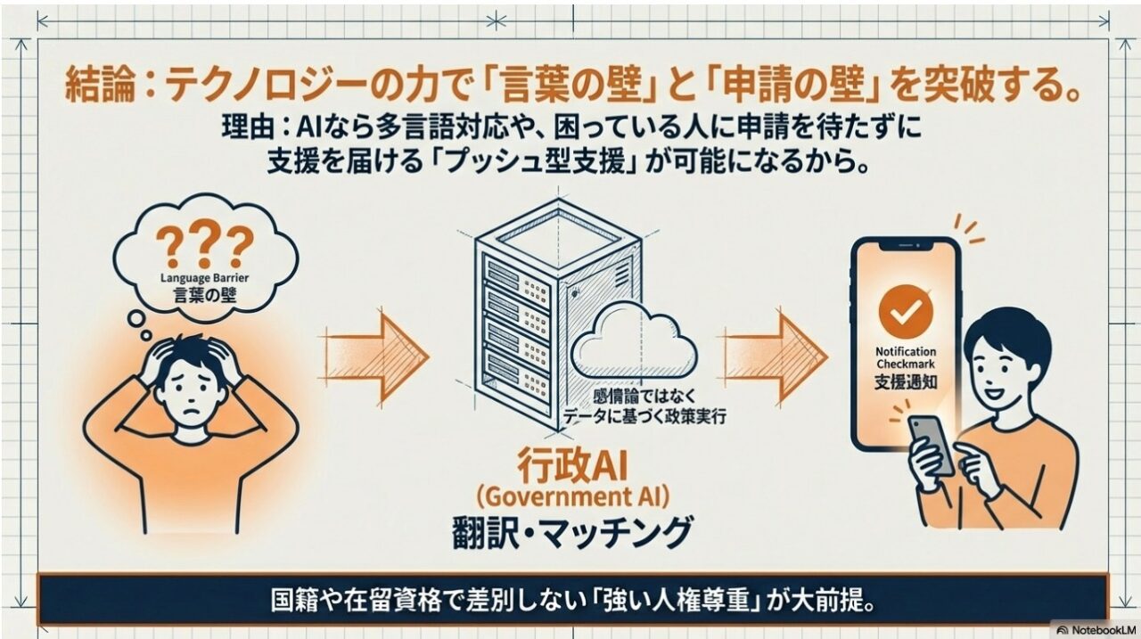行政AIと言葉の壁を越えるプッシュ型支援の仕組み