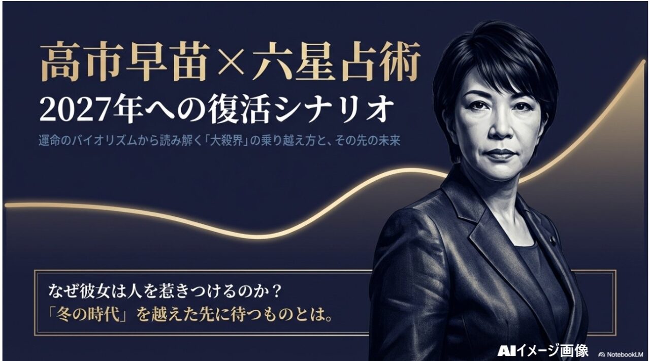 六星占術による高市早苗さんの2027年復活シナリオを象徴するイメージ画像