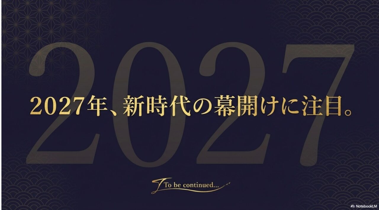 2027年新時代の幕開けに向けた期待感を込めたイメージ