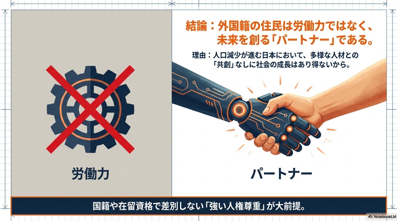 外国籍の住民は労働力ではなく未来を創るパートナー