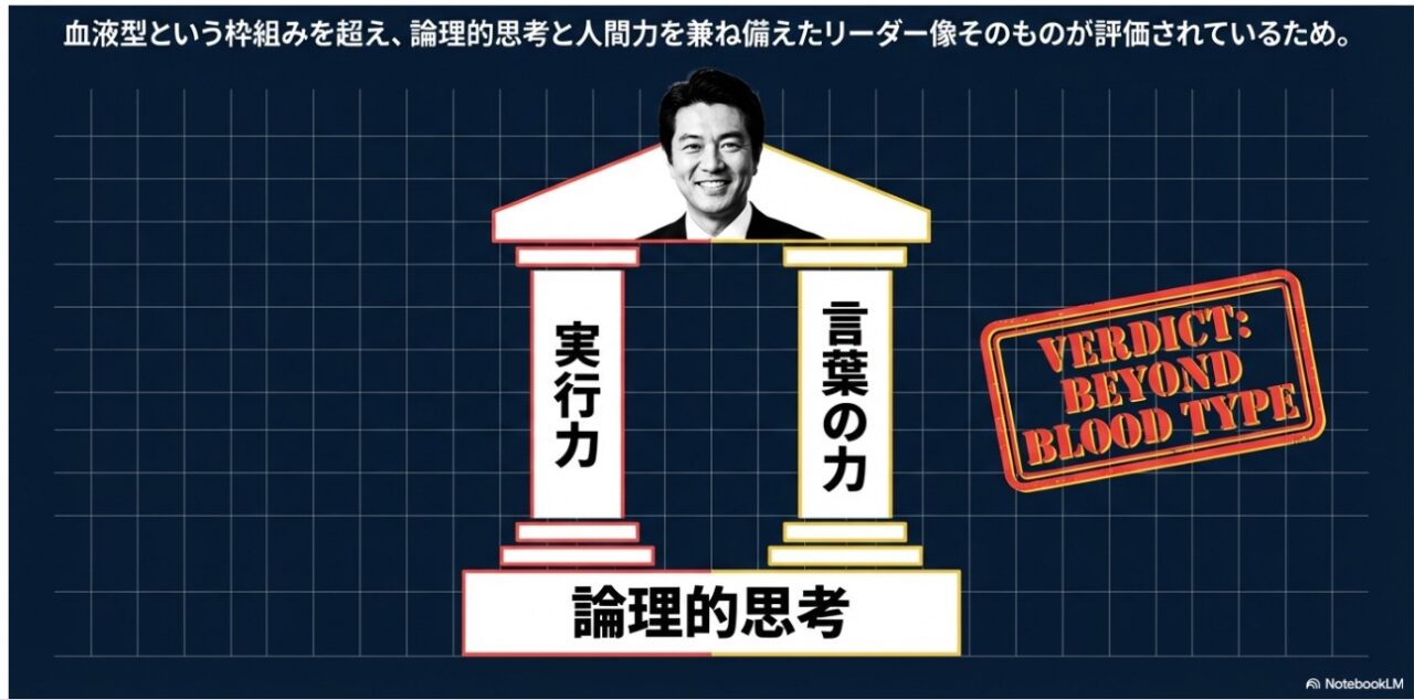 血液型の枠組みを超えた論理的思考と人間力を兼ね備えたリーダー像