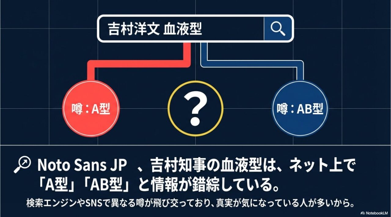 吉村洋文の血液型に関するネット上の検索とA型AB型の噂